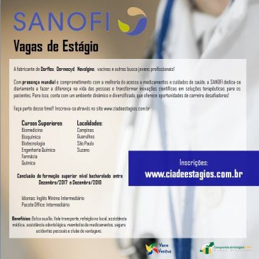 Multinacional farmacêutica busca estagiários em São Paulo